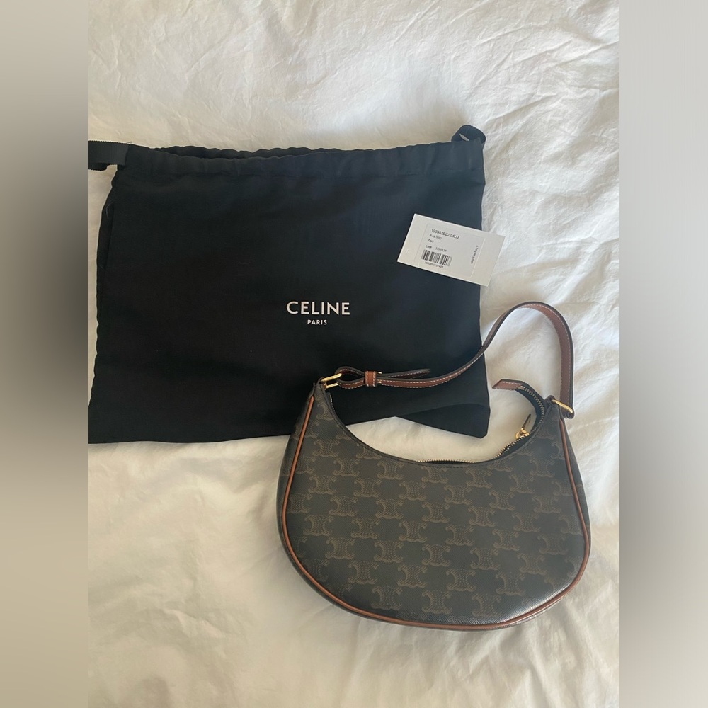Authentic Celine Ava Bag in Triomphe Canvas